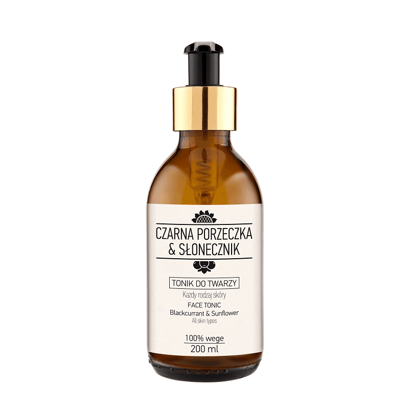 Tonik do twarzy czarna porzeczka & słonecznik 200 ml - naturalne pochodzenie składników